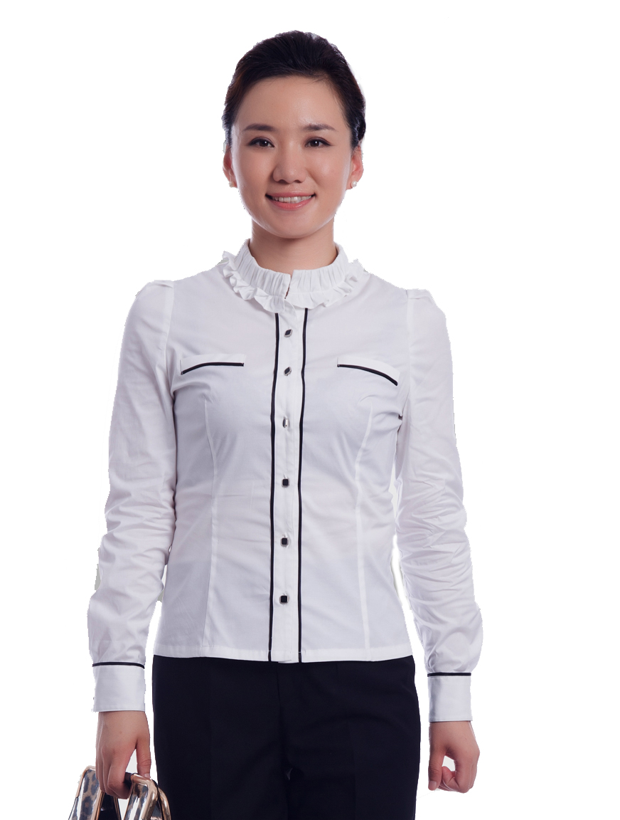 13V08009B 女长袖商务职业装衬衫