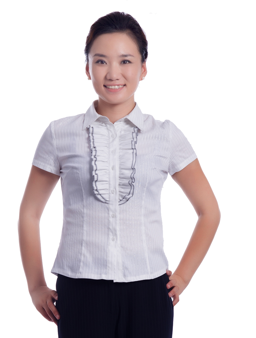 8012 黑白条 女士夏季短袖衬衫