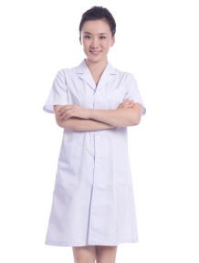 Y11 白色夏季短袖护士服环保面料