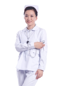 Y22白色春秋装长袖护士服环保面料